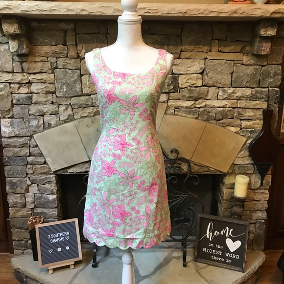 Lilly Pulitzer Dresses & Skirts - Lilly Pulitzer Mary Mary Scalloped Shift Dress